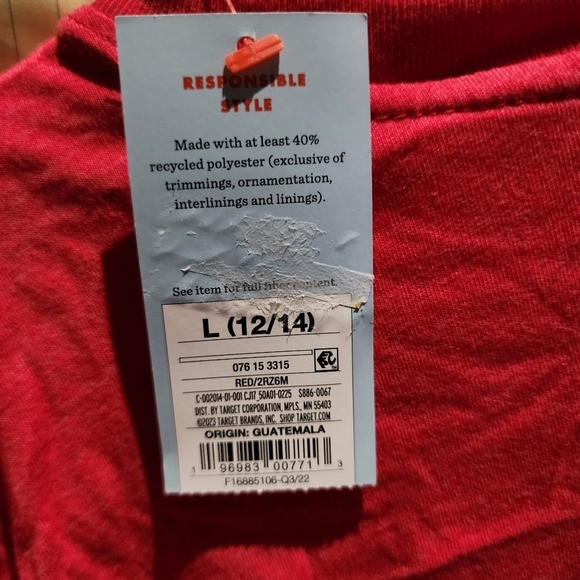 Cat & Jack Monster Truck Christmas Tree Long Sleeve Tee T-hirt Boy's Large 12-14 - Picture 7 of 7